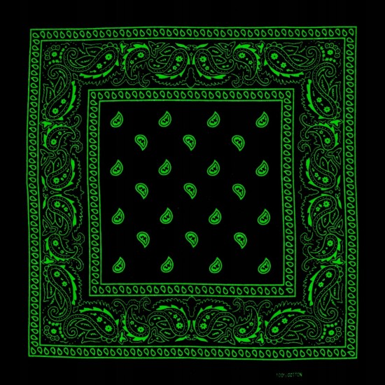 Chusta bandamka czarno-zielona