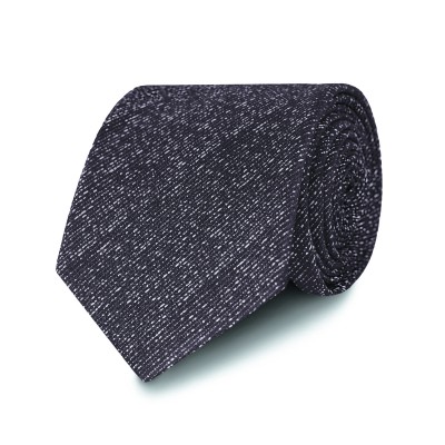 Elegancki KRAWAT Męski Klasyczny CIEMNOGRANATOWY melanż M.52 Pako Jeans - Pakojeans.pl