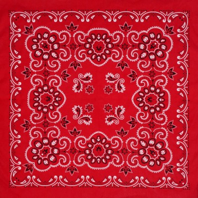 Duża BANDAMKA Bandana Modna Chusta do Włosów Bawełniana XL CZERWONA Paisley - Pakojeans.pl