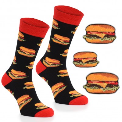 Wesołe SKARPETKI Męskie Damskie Hamburgery Miękkie Grube BAWEŁNIANE 41-45 - Pakojeans.pl