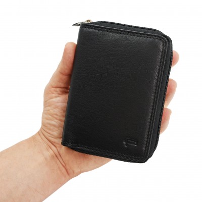 Portfel Męski Skórzany na Zamek GT 6154AZ CZARNY z RFID City Style MIDI - Pakojeans.pl