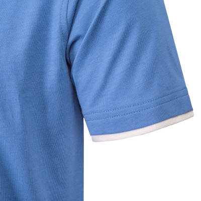 T-SHIRT Męski RAW Koszulka z Nadrukiem NIEBIESKA Bawełniana Pako Jeans