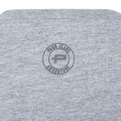 T-SHIRT Męski DESERT Koszulka z Nadrukiem POPIELATA Bawełniana Pako Jeans