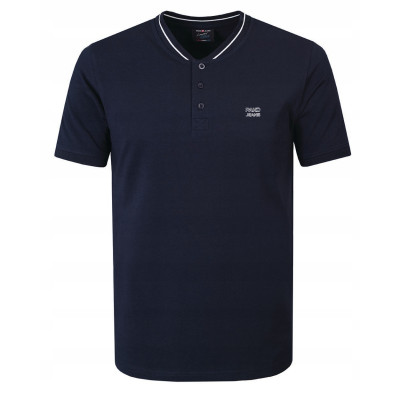 T-SHIRT Męski Koszulka w Serek GRANATOWA Bawełniana TOOL Pako Jeans