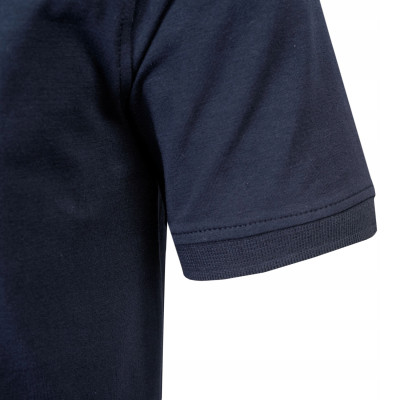 T-SHIRT Męski Koszulka w Serek GRANATOWA Bawełniana TOOL Pako Jeans
