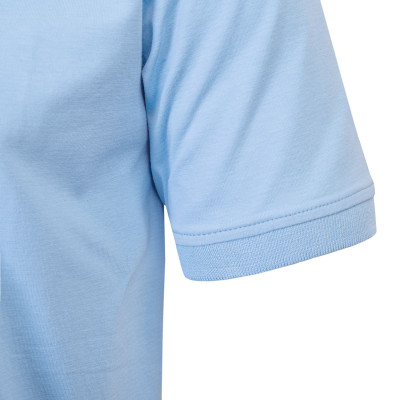 T-SHIRT Męski Koszulka w Serek BŁĘKITNA Bawełniana TOOL Pako Jeans