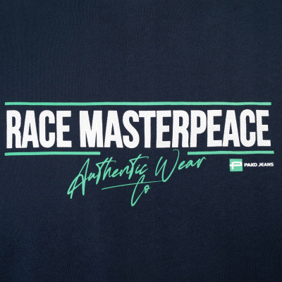 T-SHIRT Męski DAL Koszulka z Nadrukiem GRANATOWA Bawełniana Pako Jeans