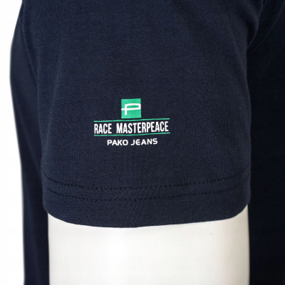 T-SHIRT Męski DAL Koszulka z Nadrukiem GRANATOWA Bawełniana Pako Jeans