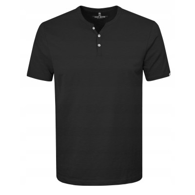 T-SHIRT Męski Koszulka w Serek CZARNA Bawełniana NOEL Pako Jeans