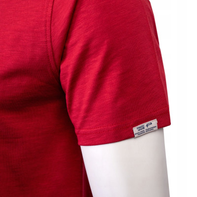 T-SHIRT Męski Koszulka w Serek BORDOWA Bawełniana NOEL Pako Jeans