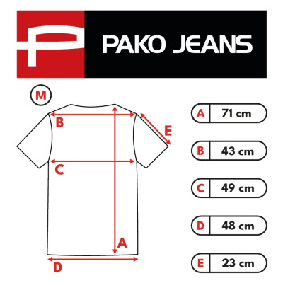 T-SHIRT Męski Koszulka w Serek BIAŁA Bawełniana NOEL Pako Jeans