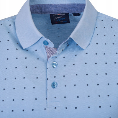 POLO Koszulka Męska BŁĘKITNA Bawełniana PALADIUM Elegancka Pako Jeans