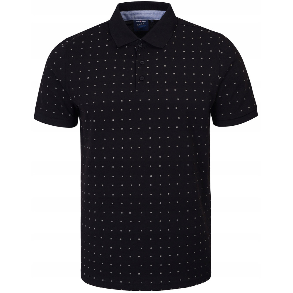 POLO Koszulka Męska CZARNA Bawełniana PALADIUM Elegancka Pako Jeans POLO Koszulka Męska CZARNA Bawełniana PALADIUM Elegancka Pako Jeans