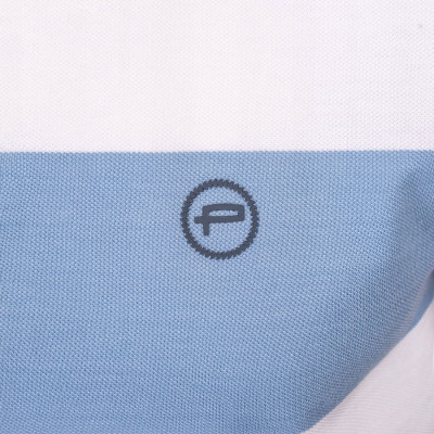 POLO Koszulka Męska BŁĘKIT w Paski Bawełniana ACTI Elegancka Pako Jeans