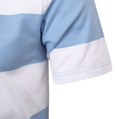 POLO Koszulka Męska BŁĘKIT w Paski Bawełniana ACTI Elegancka Pako Jeans