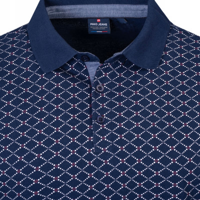 POLO Koszulka Męska GRANATOWA Bawełniana ARSENIK Elegancka Pako Jeans