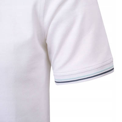 POLO Koszulka Męska BIAŁA Bawełniana BORON Elegancka Pako Jeans