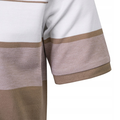 POLO Koszulka Męska BEŻOWA Bawełniana LIVERMO Elegancka Pako Jeans