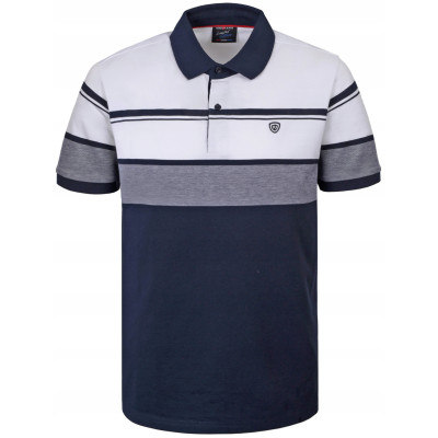 POLO Koszulka Męska GRANATOWA Bawełniana LIVERMO Elegancka Pako Jeans