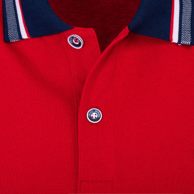 POLO Koszulka Męska CZERWONA Bawełniana CURIUM Elegancka Pako Jeans