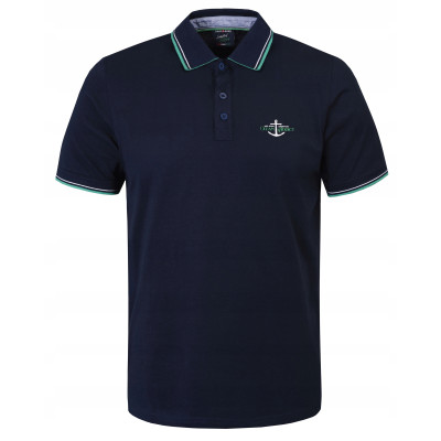 POLO Koszulka Męska GRANATOWA Bawełniana EBIOM Elegancka Pako Jeans