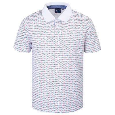POLO Koszulka Męska BIAŁA Bawełniana AMERICUM Elegancka Pako Jeans
