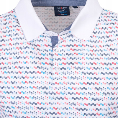 POLO Koszulka Męska BIAŁA Bawełniana AMERICUM Elegancka Pako Jeans