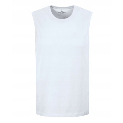 BEZRĘKAWNIK Męski Koszulka T-shirt BIAŁY Bawełna BRAVE Pako Jeans