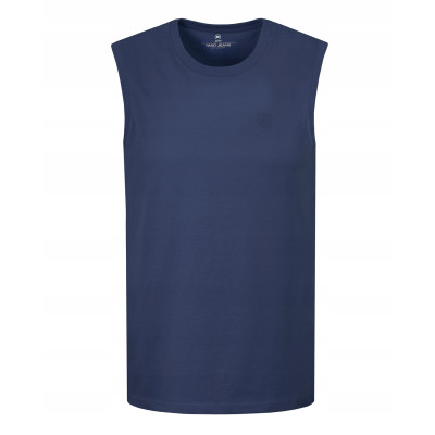 BEZRĘKAWNIK Męski Koszulka T-shirt GRANATOWY Bawełna BRAVE Pako Jeans