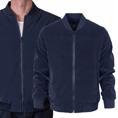 KURTKA BOMBERKA męska przejściowa bez kaptura SWAN GRANATOWA Pako Jeans