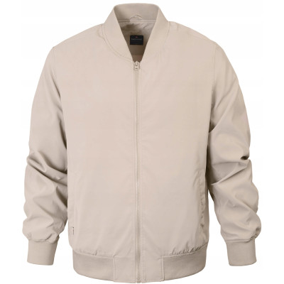 KURTKA BOMBERKA męska przejściowa bez kaptura SWAN BEŻOWA Pako Jeans