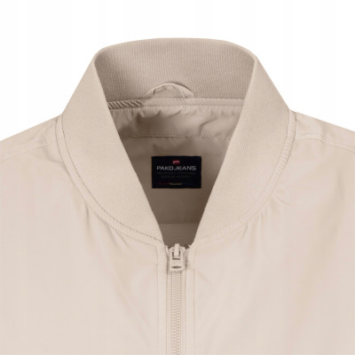KURTKA BOMBERKA męska przejściowa bez kaptura SWAN BEŻOWA Pako Jeans