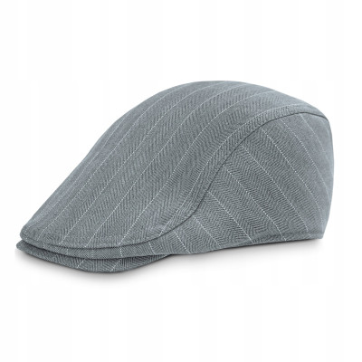KASZKIET Męski na Lato Czapka w Jodełkę Casual SZARONIEBIESKI Pako Jeans