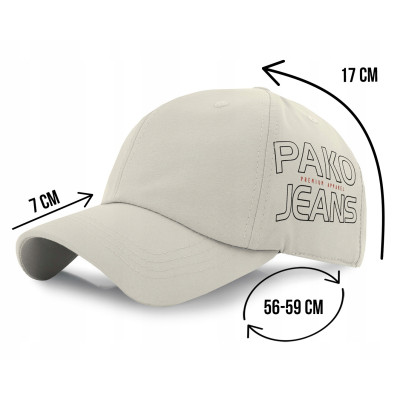 Letnia CZAPKA z Daszkiem Sportowa Bejsbolówka JASNOSZARA Lekka Pako Jeans