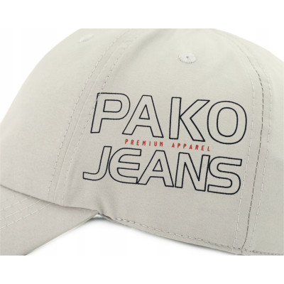 Letnia CZAPKA z Daszkiem Sportowa Bejsbolówka JASNOSZARA Lekka Pako Jeans