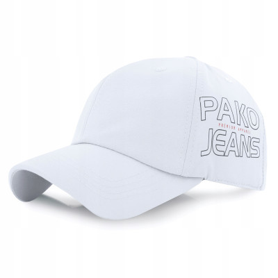 Letnia CZAPKA z Daszkiem Sportowa Bejsbolówka BIAŁA Lekka Pako Jeans
