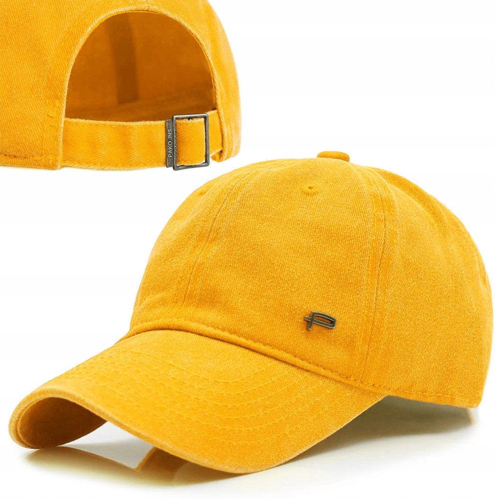 CZAPKA z Daszkiem Vintage Bejsbolówka Bawełniana ŻÓŁTA Pako Jeans CZAPKA z Daszkiem Vintage Bejsbolówka Bawełniana ŻÓŁTA Pako Jeans