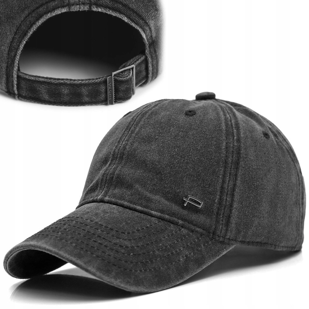 CZAPKA z Daszkiem Vintage Bejsbolówka Bawełniana GRAFITOWA Pako Jeans CZAPKA z Daszkiem Vintage Bejsbolówka Bawełniana GRAFITOWA Pako Jeans