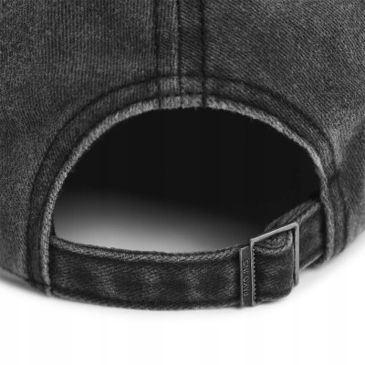 CZAPKA z Daszkiem Vintage Bejsbolówka Bawełniana GRAFITOWA Pako Jeans