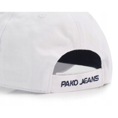 CZAPKA z Daszkiem z KOTWICĄ Solidna Bejsbolówka BIAŁA Pako Jeans