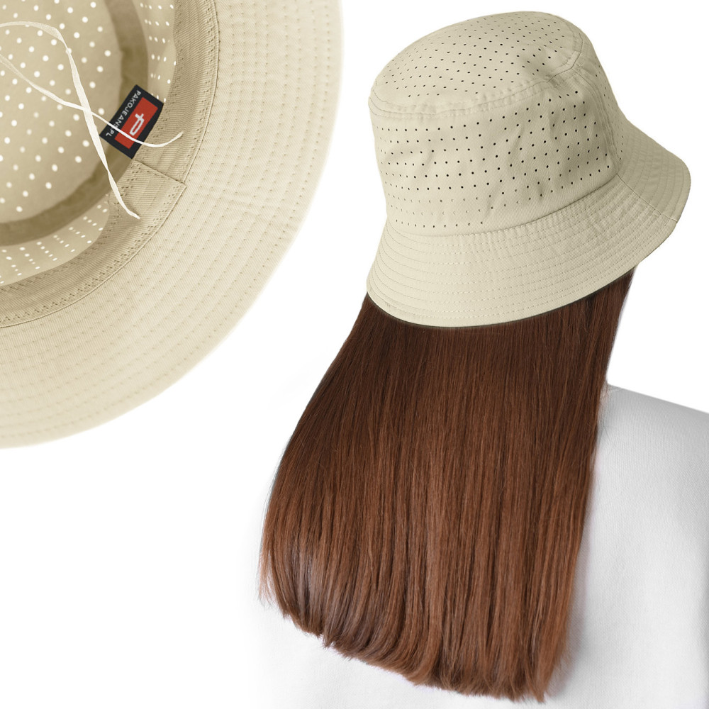 KAPELUSZ Letni z SIATKĄ Oddychająca Bawełna Bucket Hat BEŻOWY Pako Jeans KAPELUSZ Letni z SIATKĄ Oddychająca Bawełna Bucket Hat BEŻOWY Pako Jeans