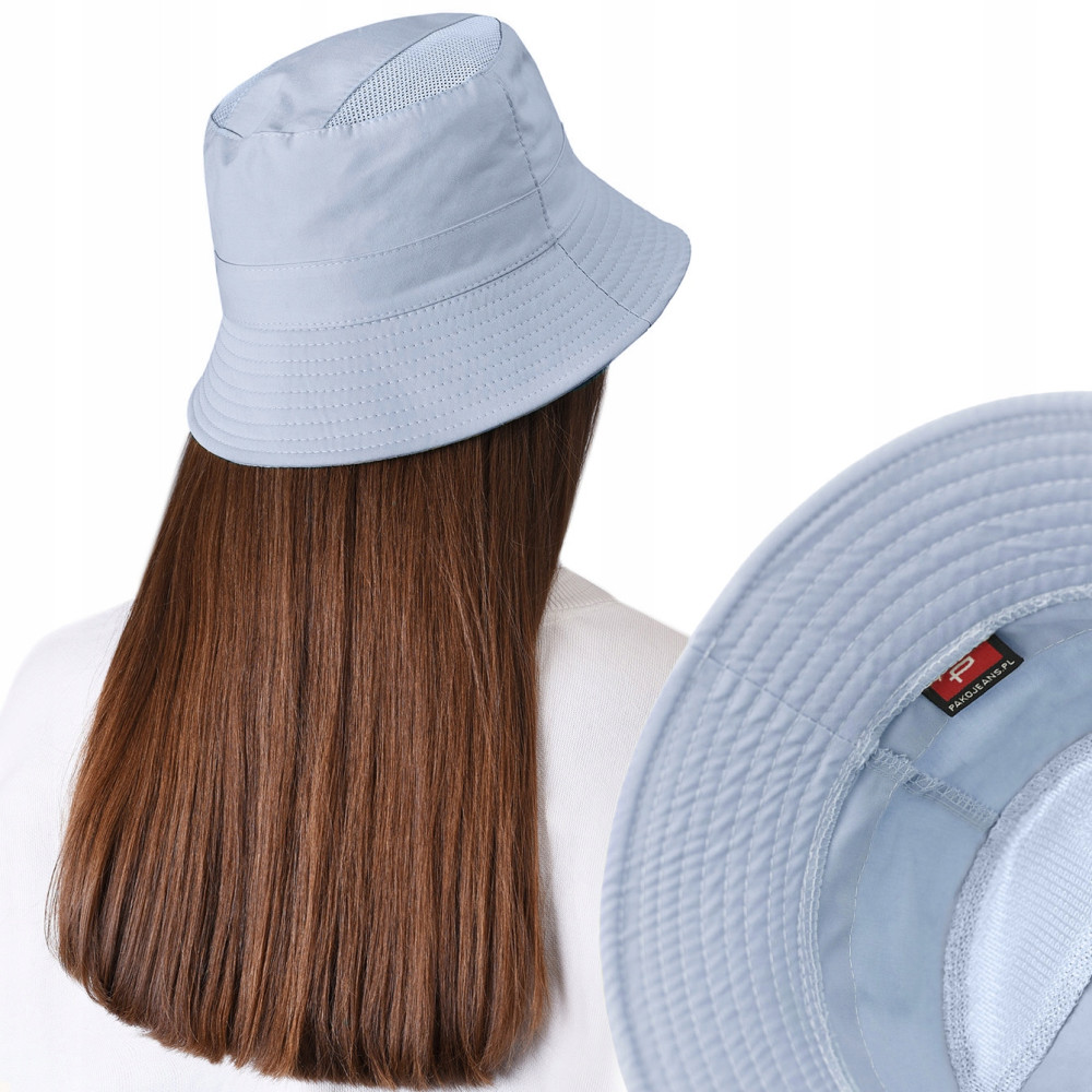 KAPELUSZ Letni z SIATKĄ Rybacki Bucket Hat BŁĘKITNY Bawełniany Pako Jeans KAPELUSZ Letni z SIATKĄ Rybacki Bucket Hat BŁĘKITNY Bawełniany Pako Jeans
