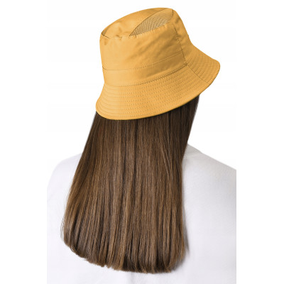 KAPELUSZ Letni z SIATKĄ Rybacki Bucket Hat MIODOWY Bawełniany Pako Jeans