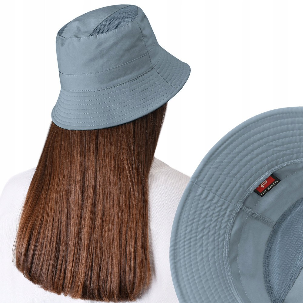 KAPELUSZ Letni z SIATKĄ Rybacki Bucket Hat NIEBIESKI Bawełniany Pako Jeans - Pakojeans.pl KAPELUSZ Letni z SIATKĄ Rybacki Bucket Hat NIEBIESKI Bawełniany Pako Jeans - Pakojeans.pl