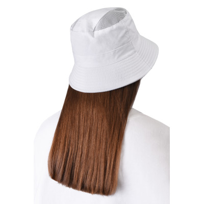 KAPELUSZ Letni z SIATKĄ Rybacki Bucket Hat BIAŁY Bawełniany Pako Jeans - Pakojeans.pl