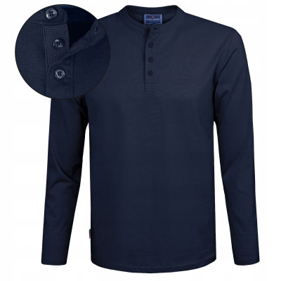 LONGSLEEVE męski koszulka z długim rękawem bawełniana MATRIX granatowa Pako Jeans