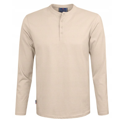 LONGSLEEVE męski koszulka z długim rękawem bawełniana MATRIX beżowa Pako Jeans