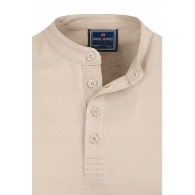 LONGSLEEVE męski koszulka z długim rękawem bawełniana MATRIX beżowa Pako Jeans