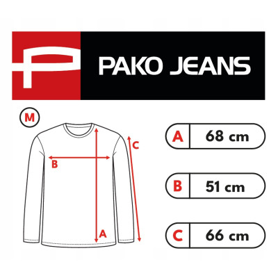LONGSLEEVE męski koszulka z długim rękawem bawełniana MATRIX granatowa Pako Jeans