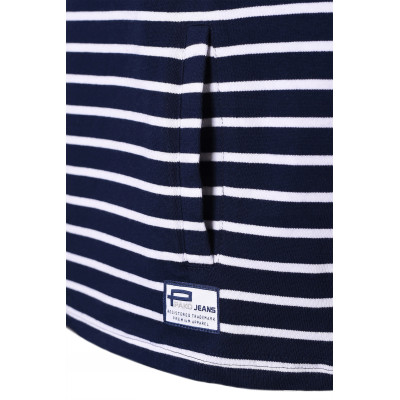 BLUZA Męska na Lato z Kapturem DRESOWA Nieocieplana BROMI w PASKI Pako Jeans
